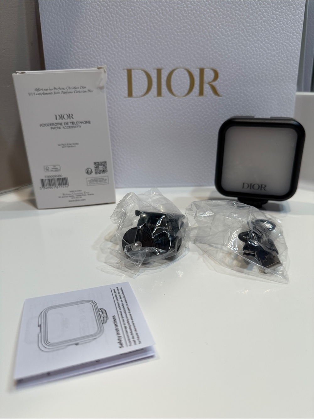 Dior Black Phone Accessory with CD Logo